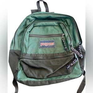Vintage Y2K JanSport Classic Green and Black Backpack